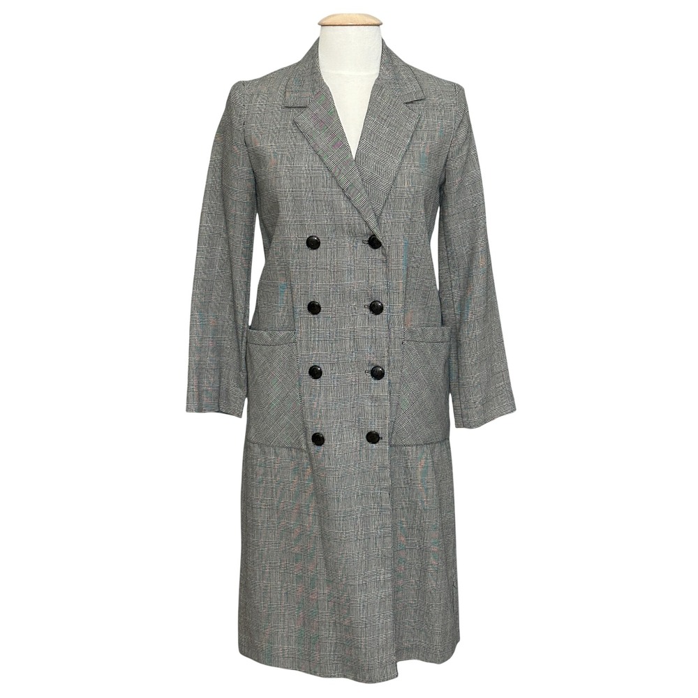 VTG ACT 1 Womens Dress 6 Black Glen Plaid Double Breasted Classic Professional